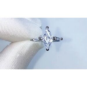 NEW Women's Marquis Platinum Plated Simulated Diamond Band Ring Size 7
